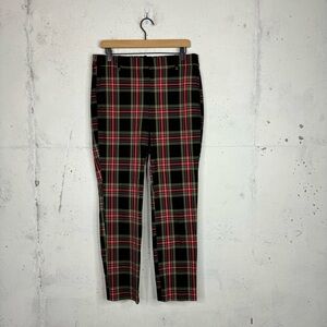 J. Crew Plaid Trousers - Red, Yellow, Black